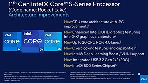 Intel Rocket Lake-S Architektur-Verbesserungen